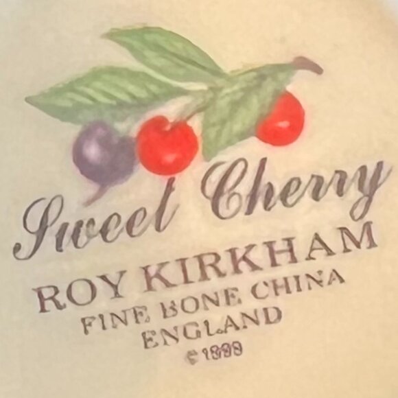 Vtg ROY KIRKHAM Sweet Cherry Fine Bone China Footed Cup ~ Made in England 1999 - Picture 14 of 14